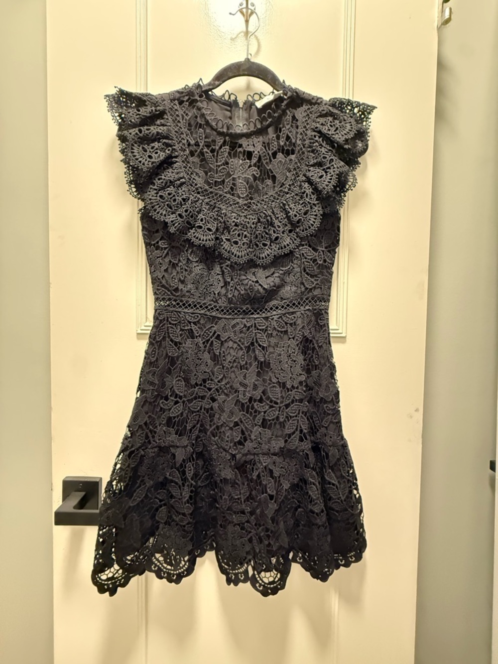 Adelyn Rae Black Lace Ruffle Dress - Picture 2 of 10